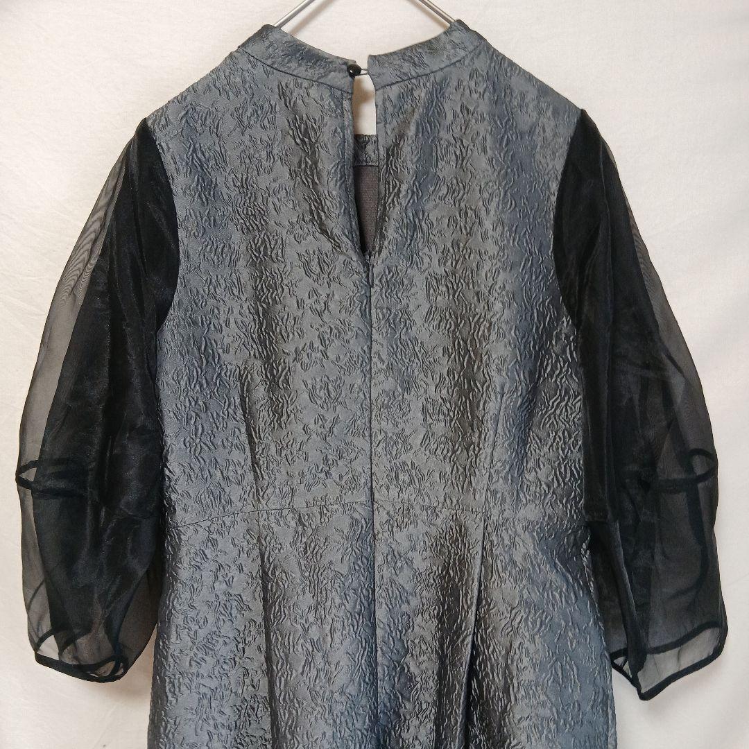 ルイルエブティック フレア ジャガードドレス ワンピース 結婚式 お呼ばれ