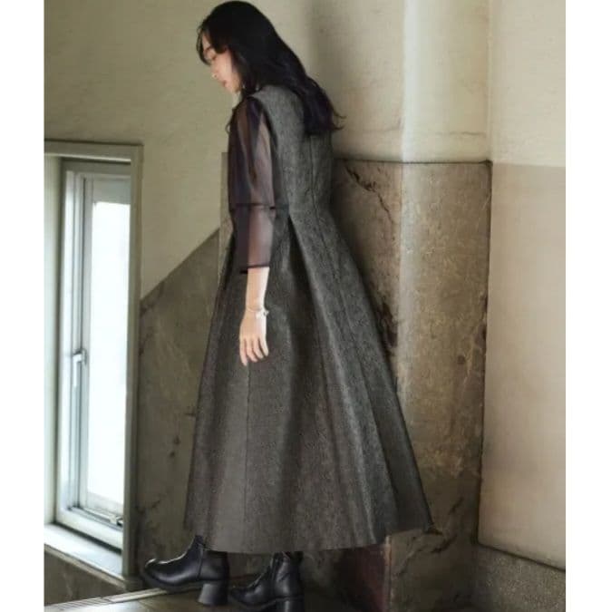 ルイルエブティック フレア ジャガードドレス ワンピース 結婚式 お呼ばれ