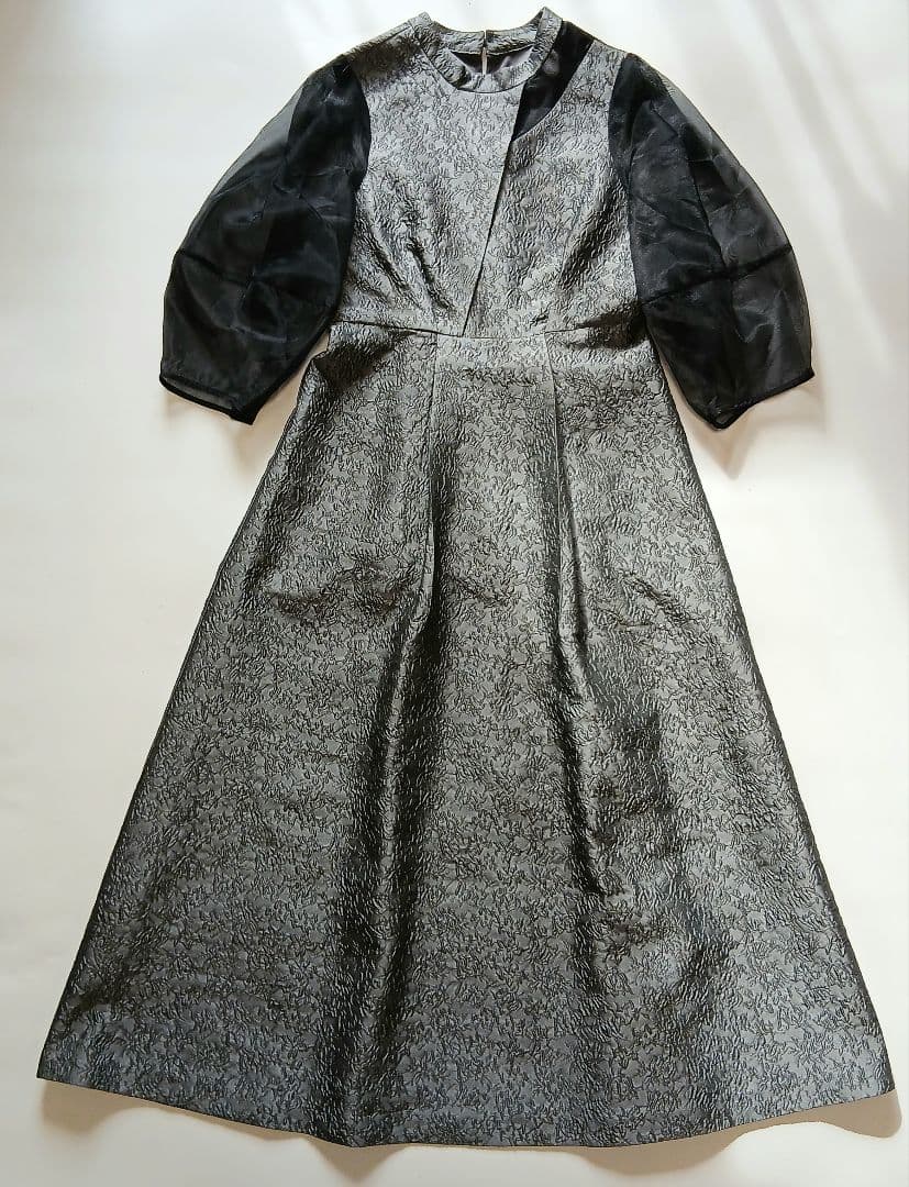 ルイルエブティック フレア ジャガードドレス ワンピース 結婚式 お呼ばれ