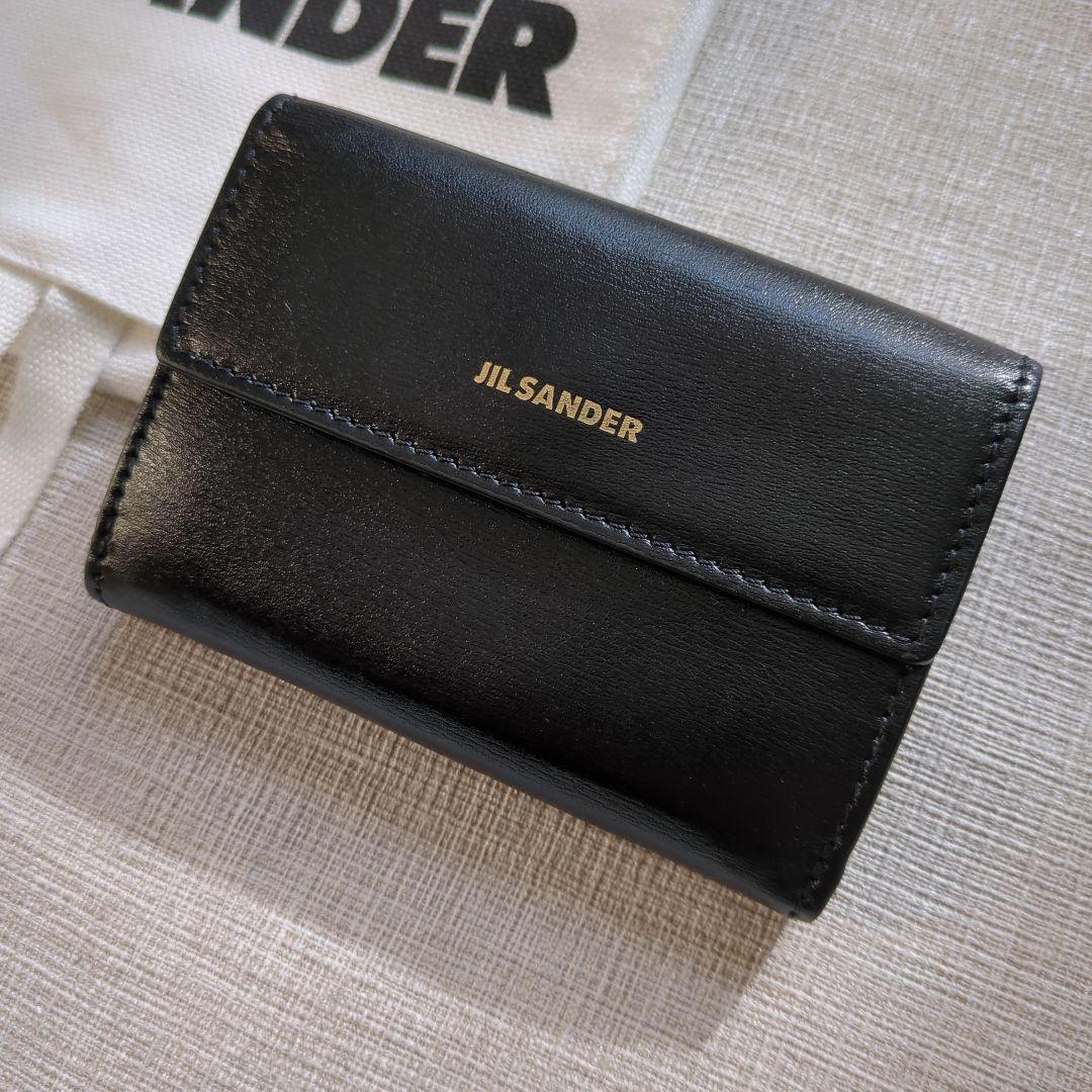 美品　JIL SANDER　ベビーウォレット　三つ折り財布　ミニ財布　レザー
