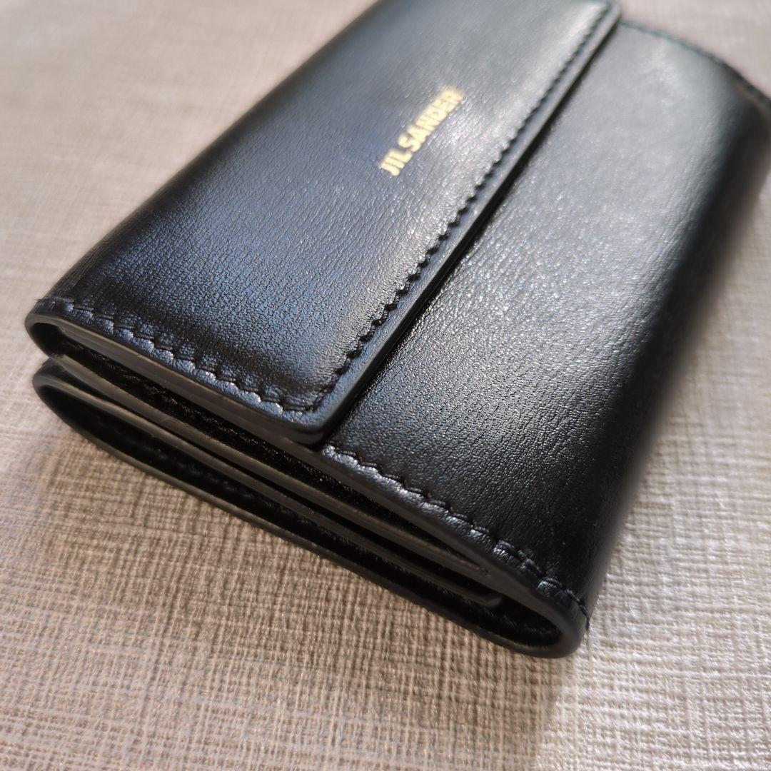 美品　JIL SANDER　ベビーウォレット　三つ折り財布　ミニ財布　レザー