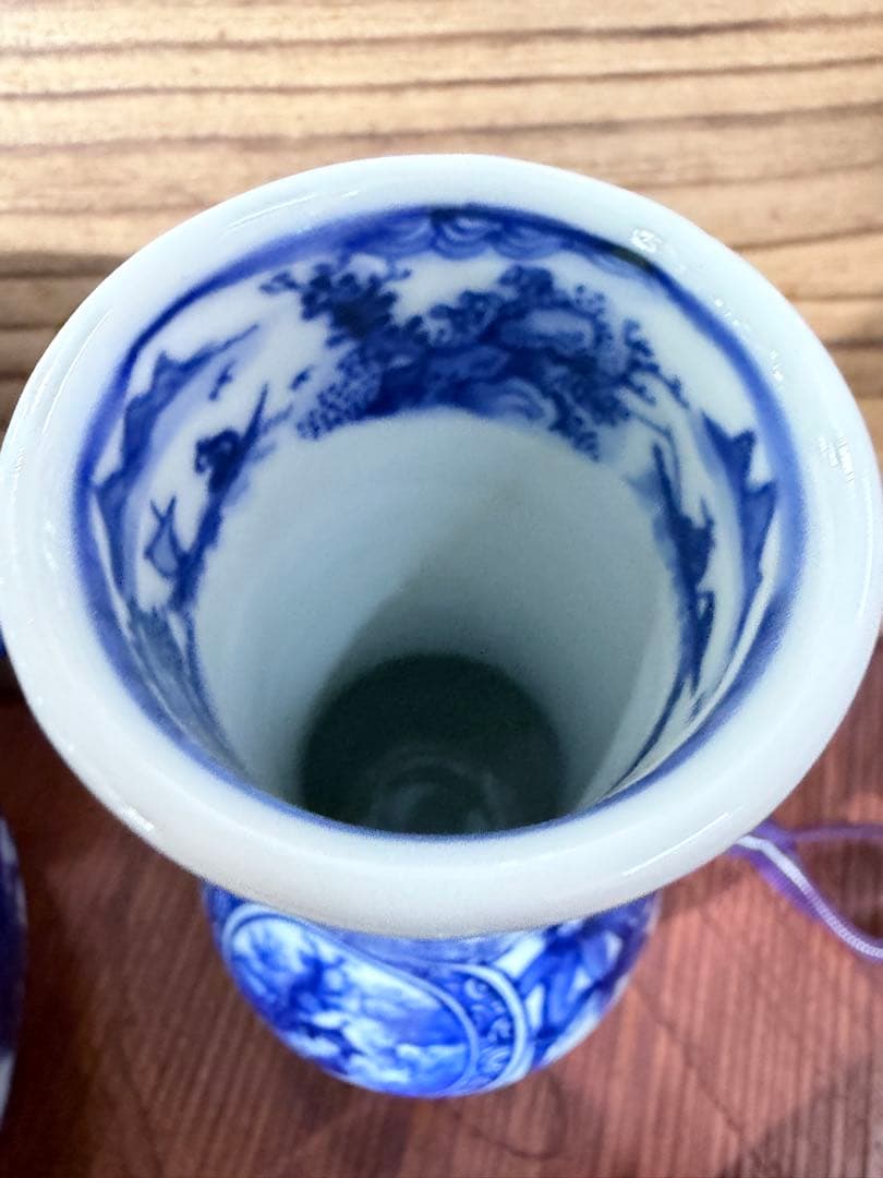 真葛 宮川 香齋 作　皆具セット　染付　共箱