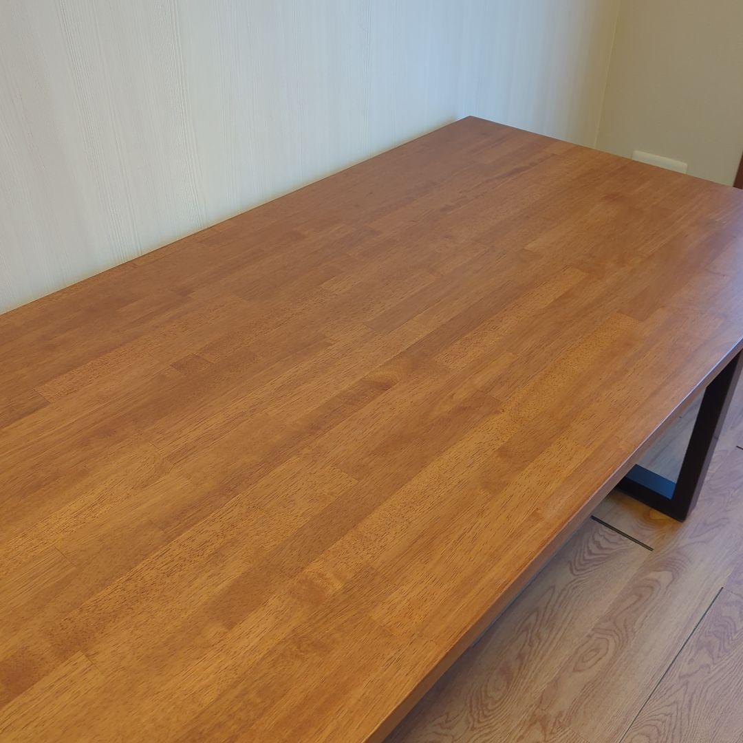 KANADEMONO テーブル ラバーウッド ブラウン160x80