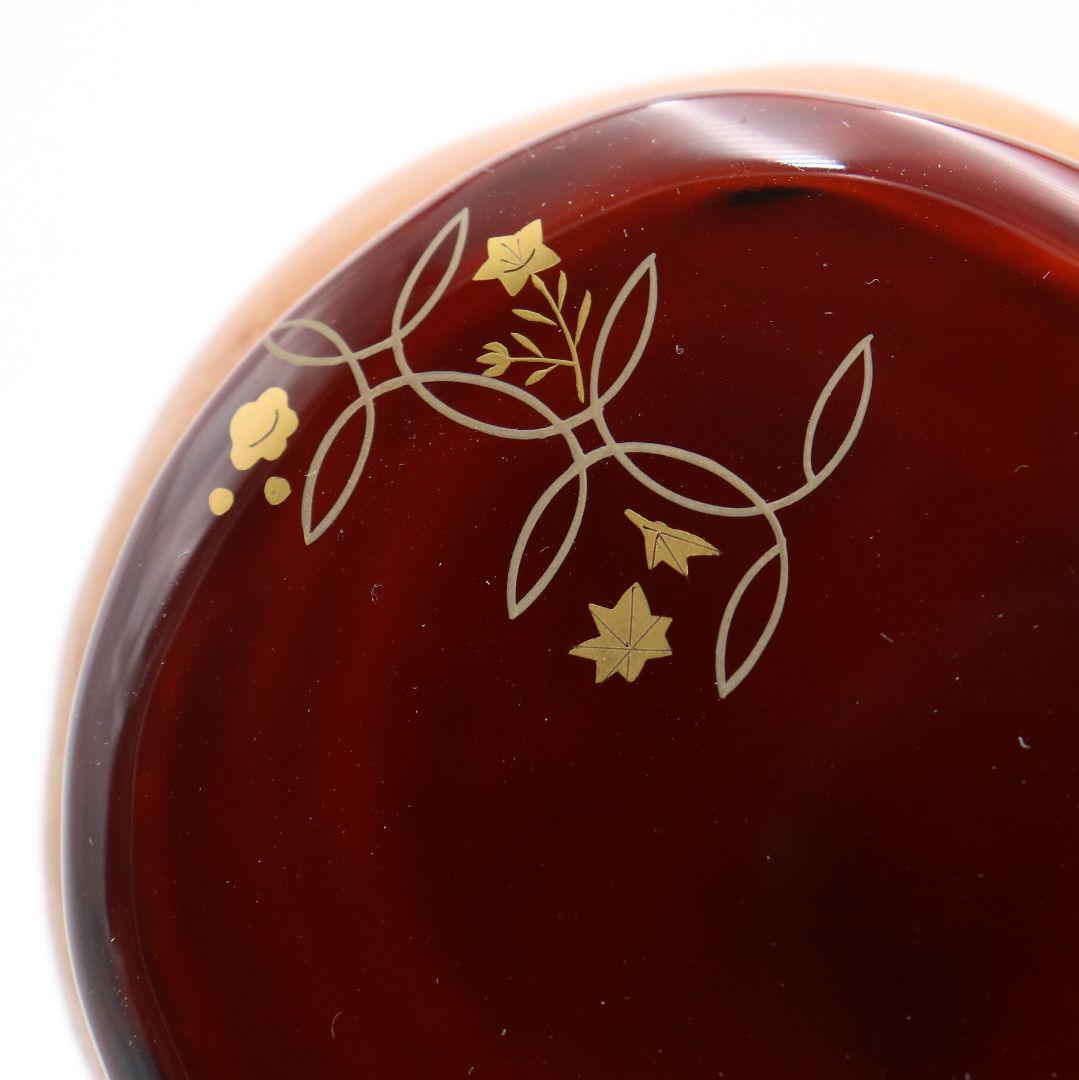 中村湖彩作 七宝蒔絵 瓢形 薄茶器 茶道具 共箱　V928　N7