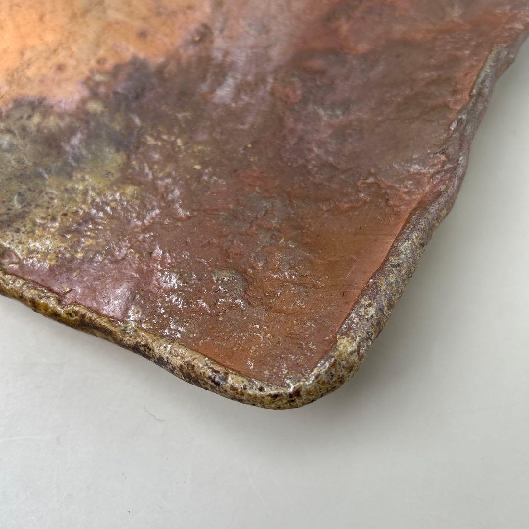 【中村 真】陶器 四角皿 木箱付きB006