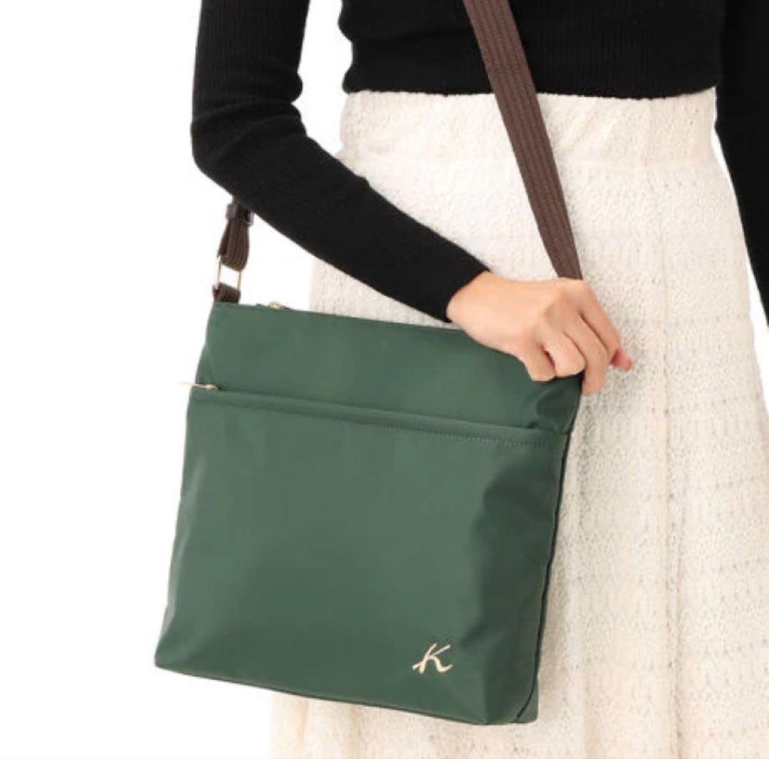 新品 キタムラK2 ナイロン ショルダーバッグ グリーン