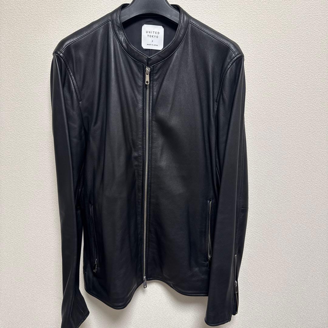UNITED TOKYO シングルライダースジャケット 3 ブラック