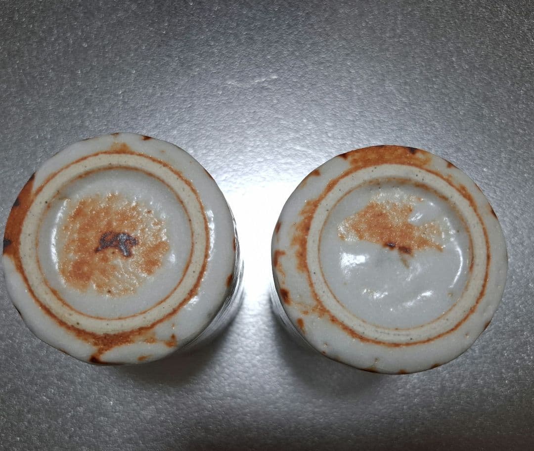 【未使用】人間国宝 加藤卓男 幸兵衛窯 志野焼 湯呑み 伝統工芸 手造り 貴重