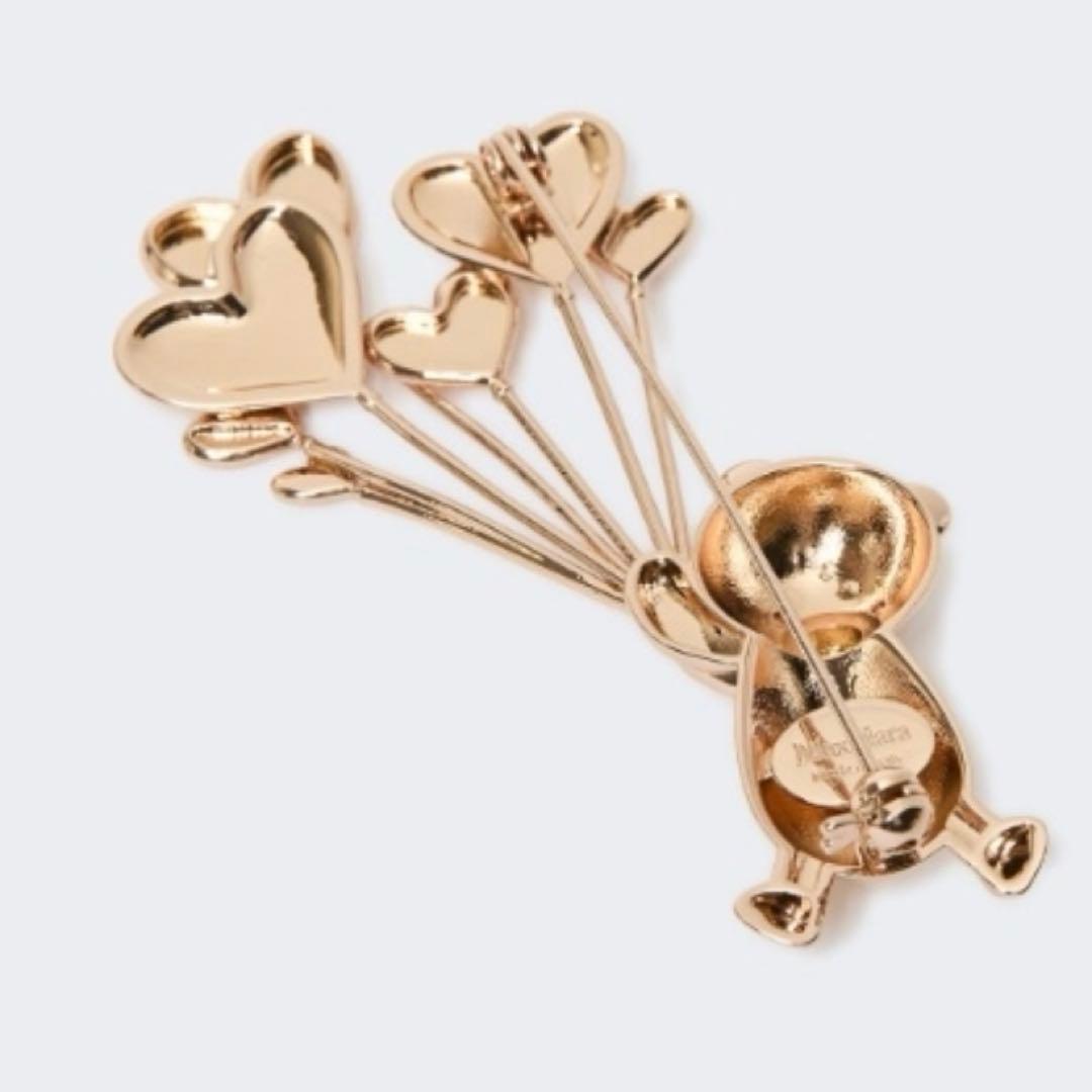 新品 MaxMara SHINYメタル テディ ブローチ balloon