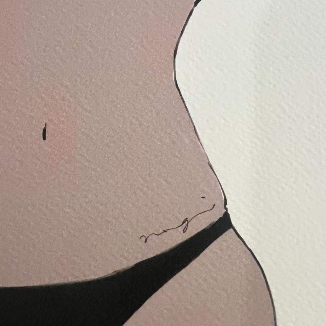 凪 イラスト「外れ」ジークレー画 絵画 サイン入り