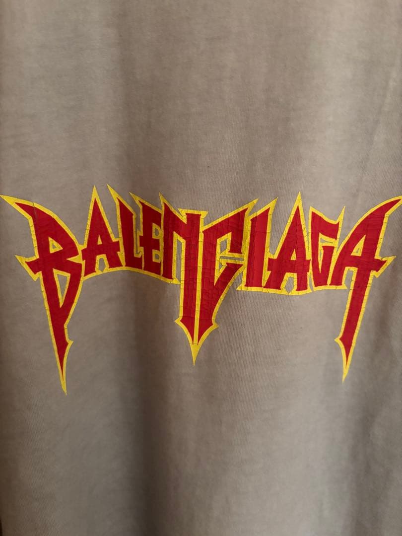 balenciaga バレンシアガ メタルロゴ Tシャツ グレー