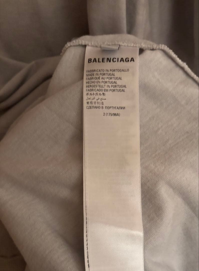 balenciaga バレンシアガ メタルロゴ Tシャツ グレー
