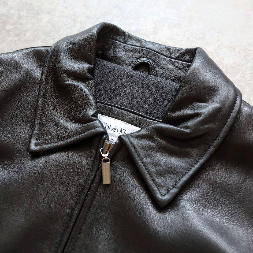 カルバンクライン リアルレザー シングルライダース ブラック Mサイズ