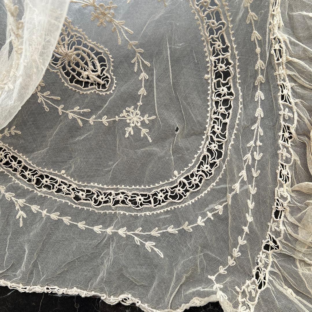 アンティークフランス　レースベットカバーセット