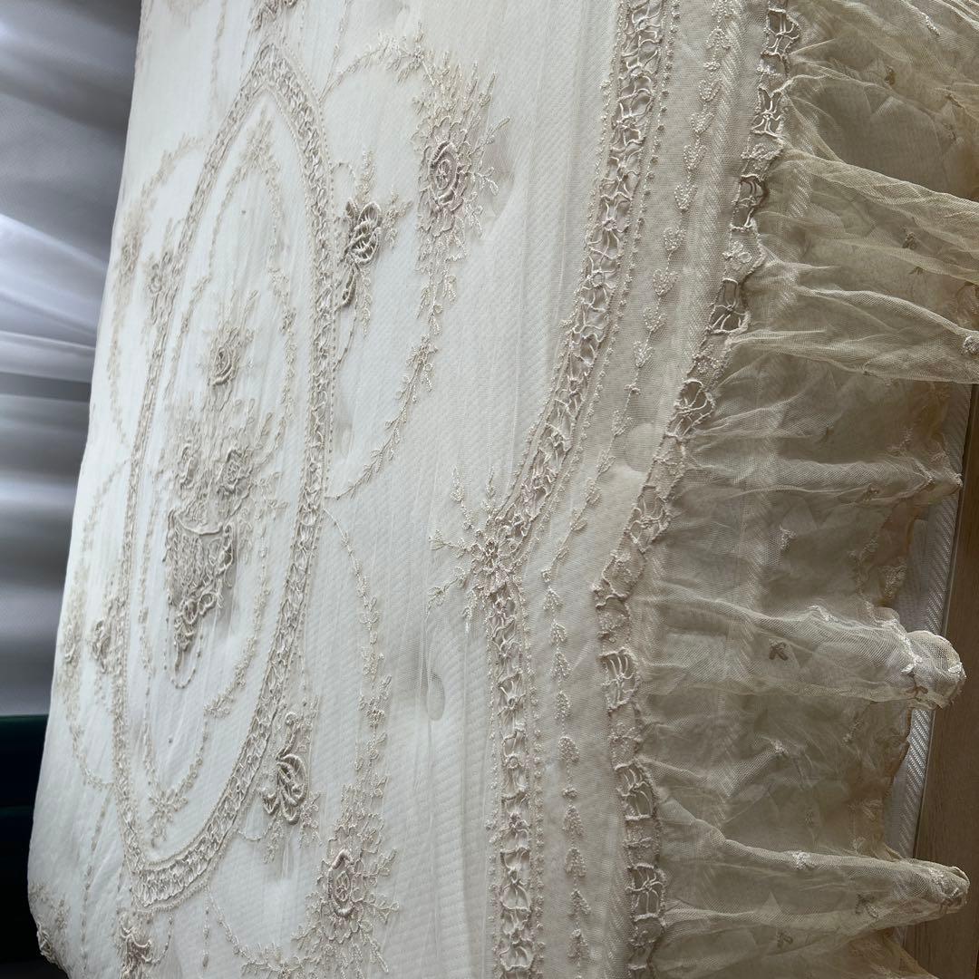 アンティークフランス　レースベットカバーセット