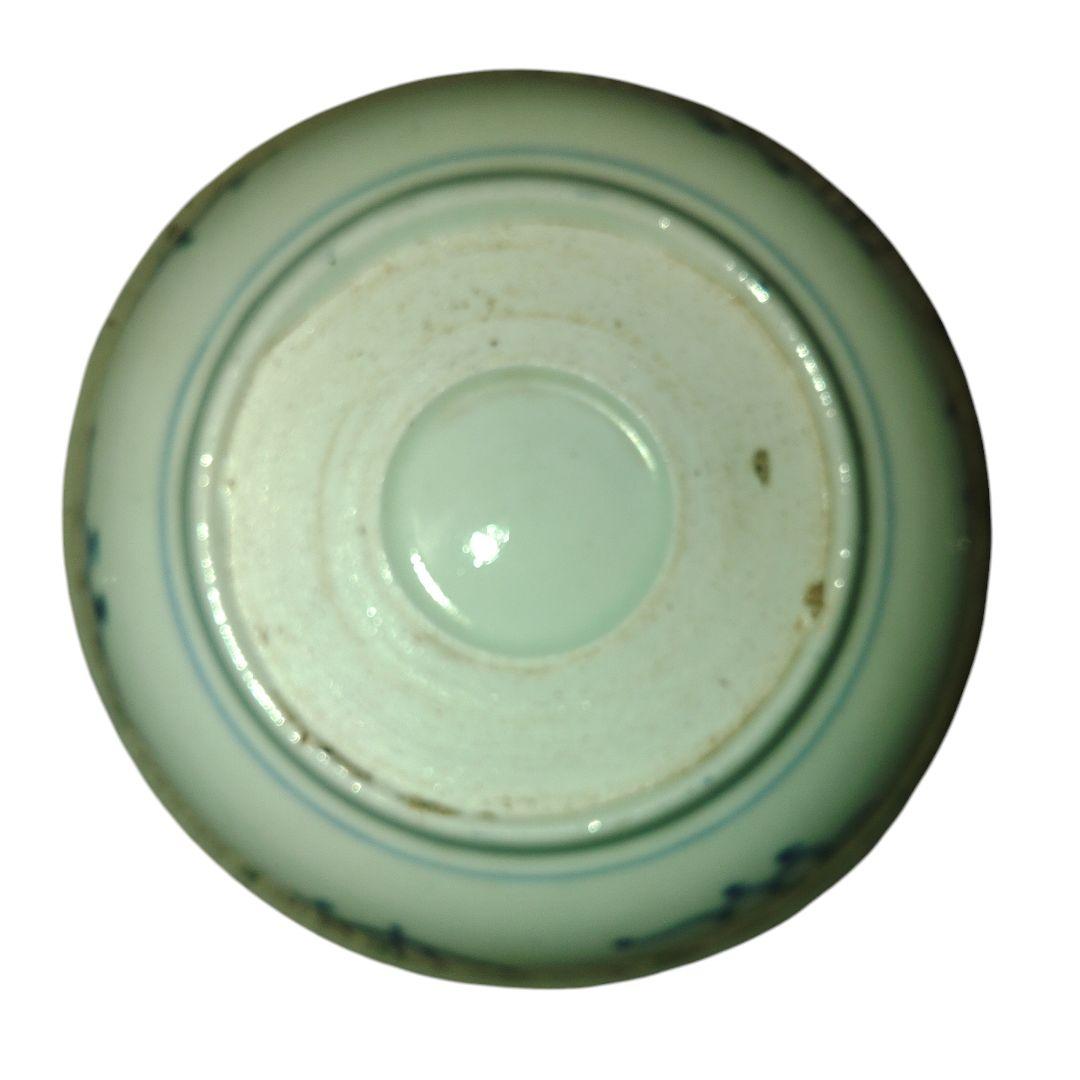 江戸後期　竹林の賢人染付膾皿　骨董品　惣菜　向付