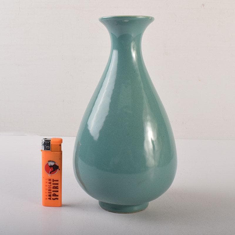 中国　大明正徳年製　青磁　玉壺春瓶　N　6999