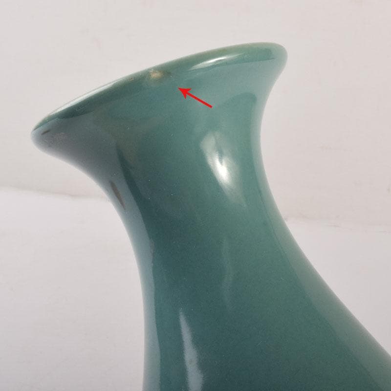 中国　大明正徳年製　青磁　玉壺春瓶　N　6999