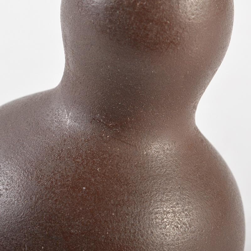 明治金工　古銅銀口　 葫蘆小瓶　線香炉　M　R5854