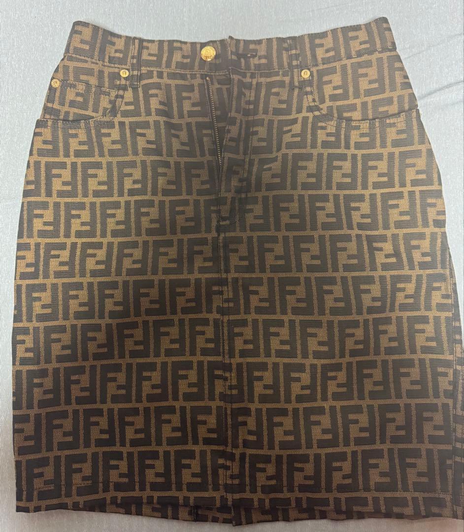 FENDI FFロゴプリント タイトスカート サイズ8
