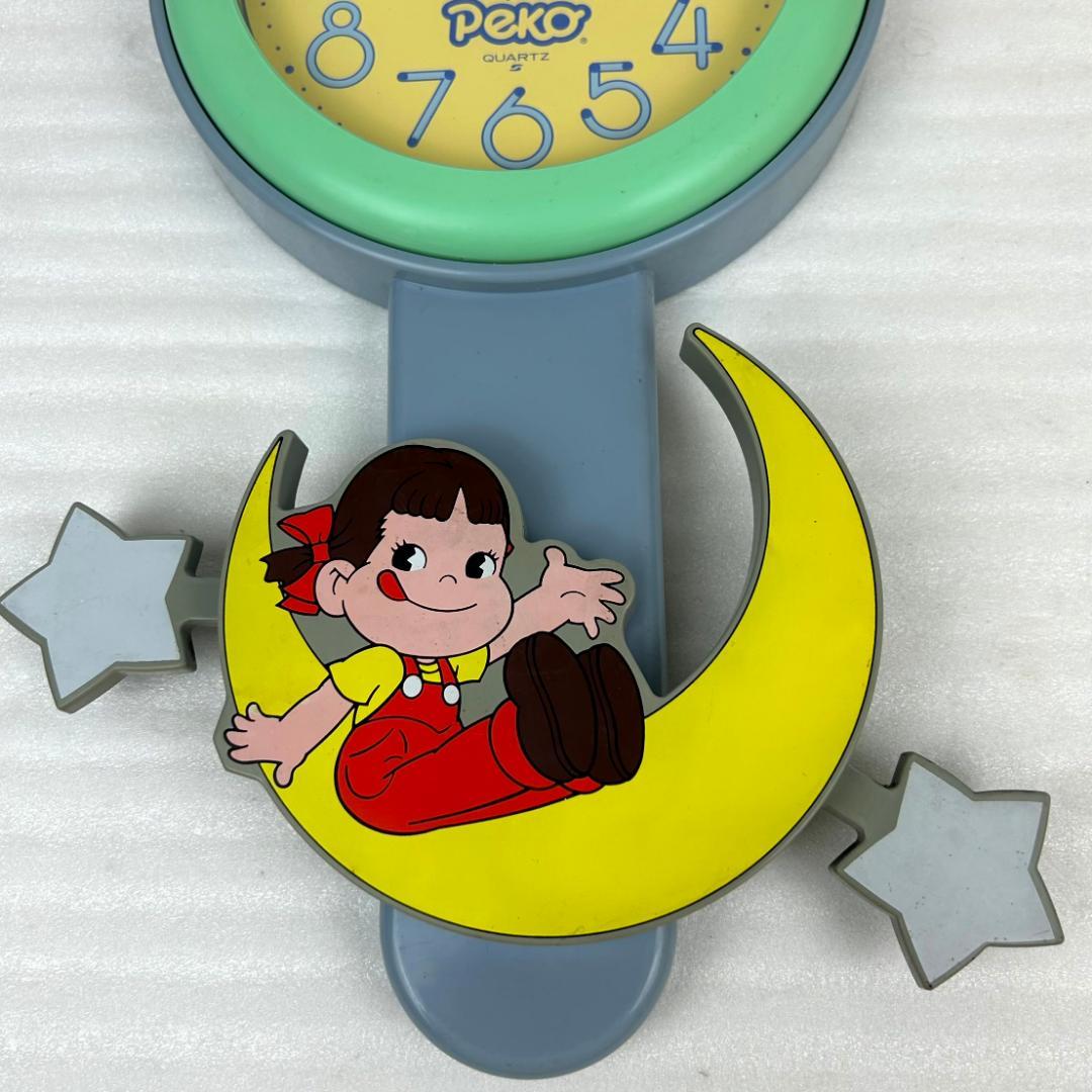 【レア物】ペコちゃん壁掛け時計　振子時計　不二家　SEIKO 非売品　動作確認済