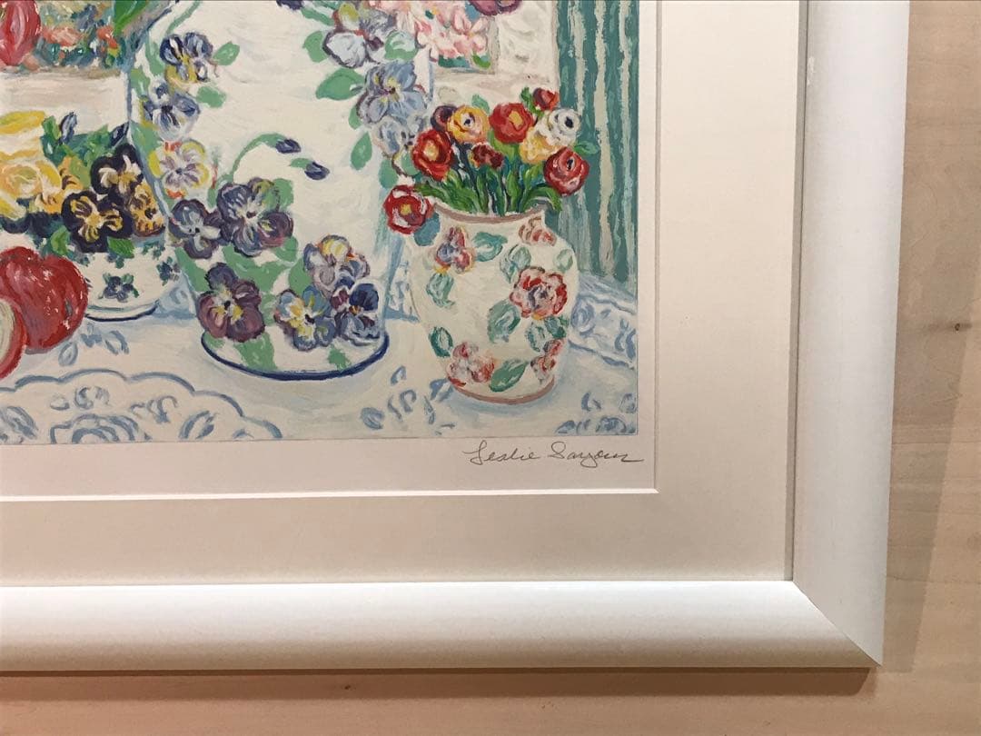 レスリーセイヤー「アップルフォーブレックファースト」シルクスクリーン直筆サイン有