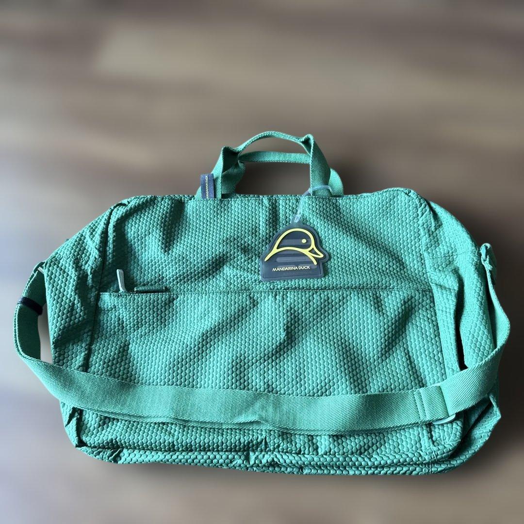 MANDARINA DUCK メッシュボストンバッグ グリーン 新品