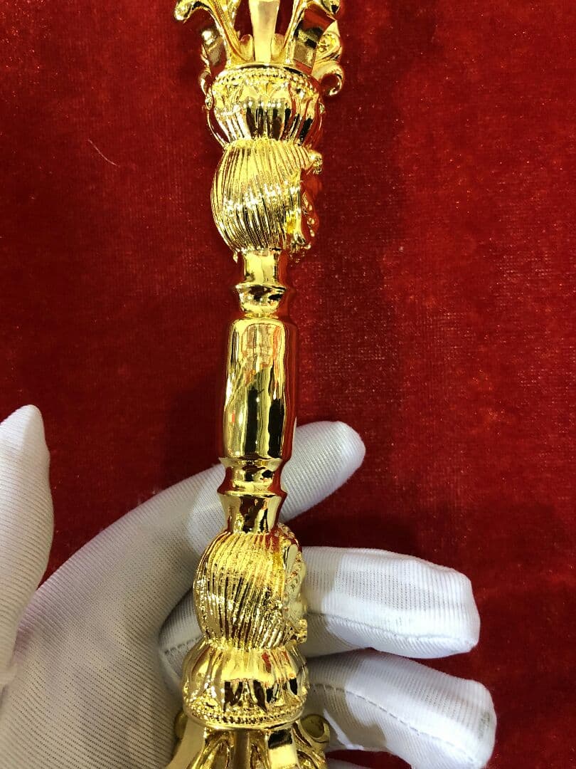 【修縁堂】仏教法器 川派穢迹金剛杵 五鈷杵 密教法具 真鍮製 vajra23cm