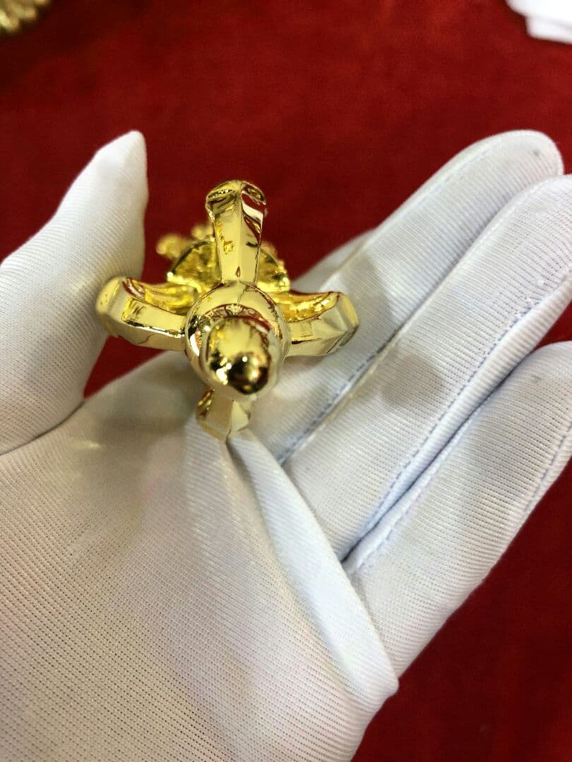 【修縁堂】仏教法器 川派穢迹金剛杵 五鈷杵 密教法具 真鍮製 vajra23cm