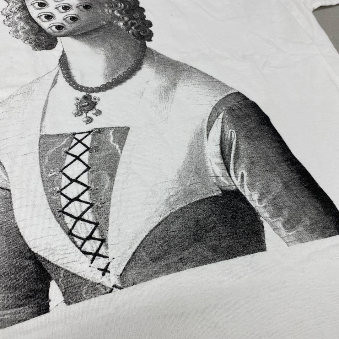 P863＊ アンダーカバー メンズ 半袖 プリント Tシャツ Lサイズ ホワイト