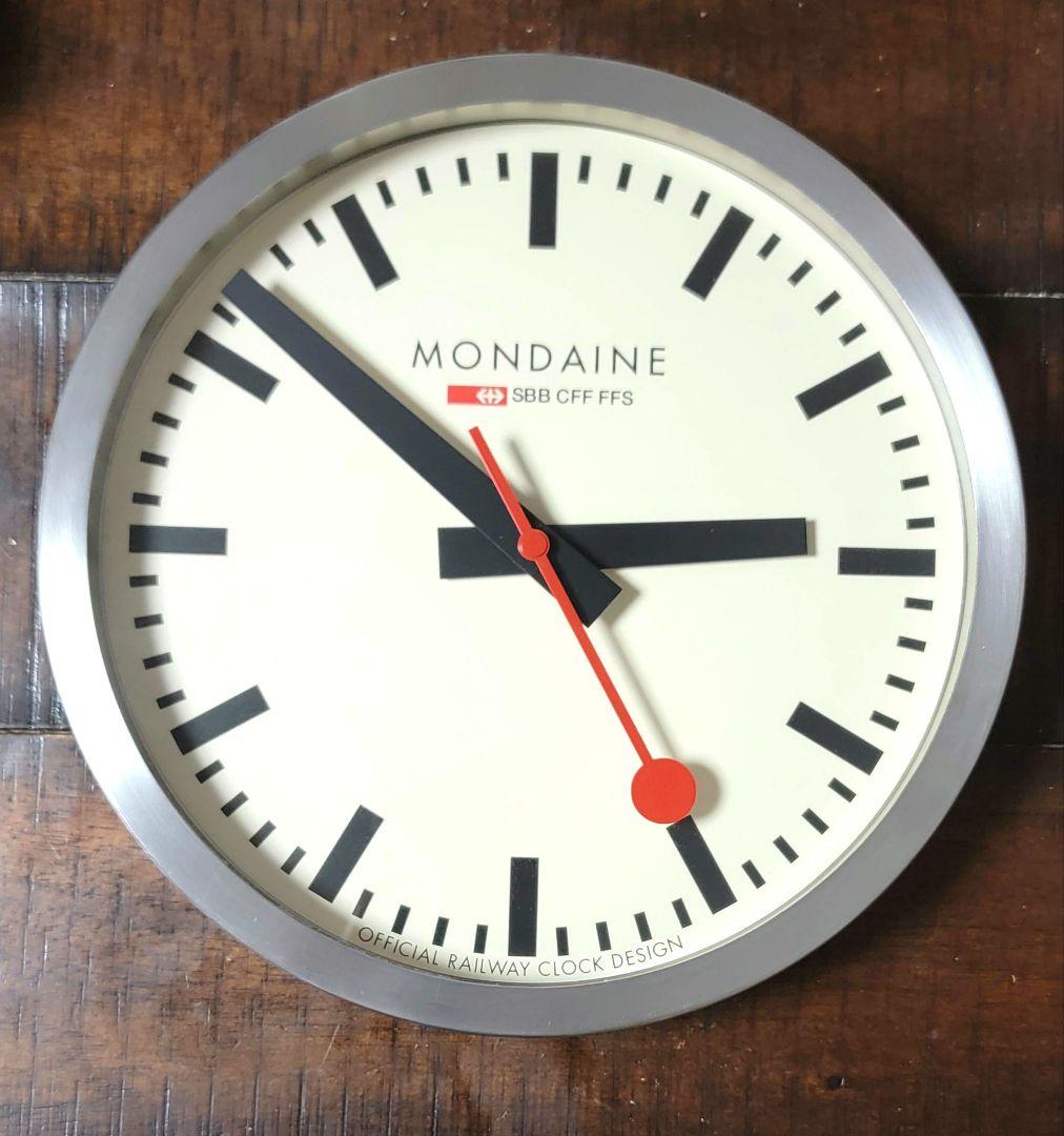モンディーン MONDAINE 掛け時計 ウォールクロック 25cm　動作確認済