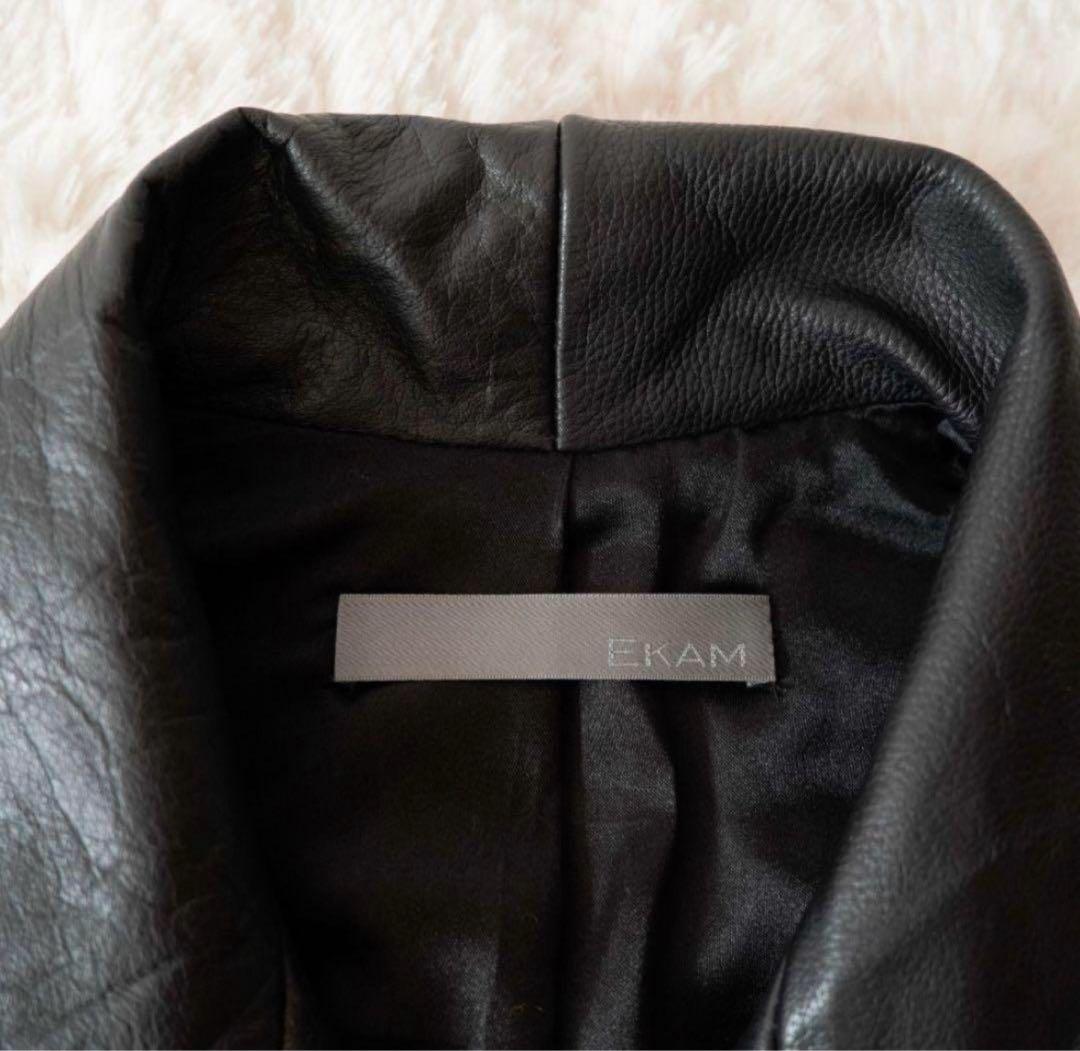 EKAM エカム シングルライダースジャケット ラムレザー 羊革