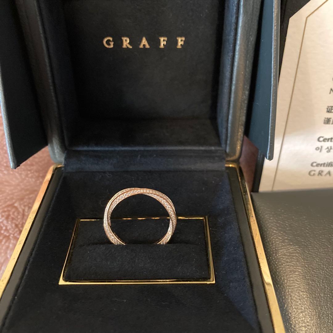 GRAFF スパイラルフルエタニティリング １８Ｋ　ピンクゴールド　＃13