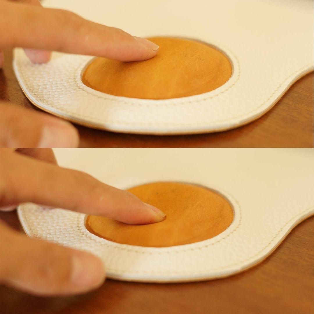 本革レザーマウスパッド 目玉焼きモチーフ