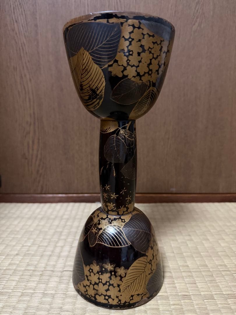 更に最終値下げ！　小鼓　蒔絵　鼓　胴　和楽器　つづみ　骨董　太鼓