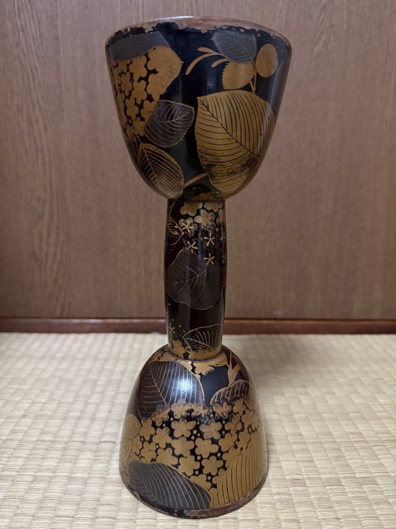 更に最終値下げ！　小鼓　蒔絵　鼓　胴　和楽器　つづみ　骨董　太鼓