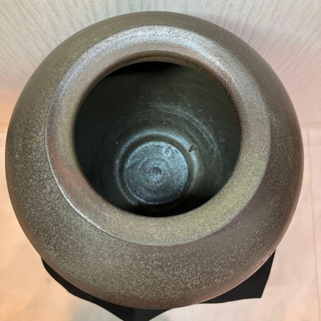 希少　種子島　よきの焼　壺　飾り台　花瓶　置物　骨董品　古美術品　能野焼