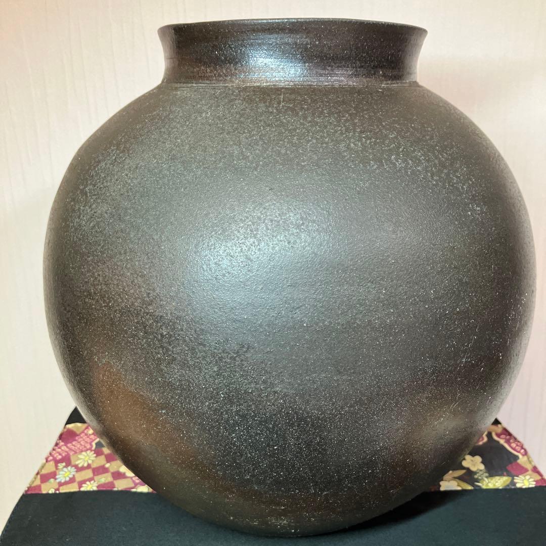 希少　種子島　よきの焼　壺　飾り台　花瓶　置物　骨董品　古美術品　能野焼
