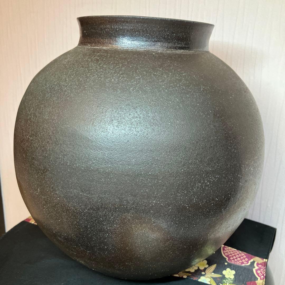 希少　種子島　よきの焼　壺　飾り台　花瓶　置物　骨董品　古美術品　能野焼