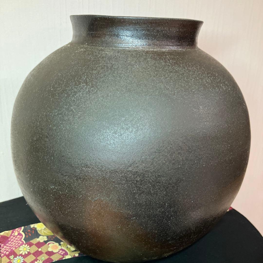 希少　種子島　よきの焼　壺　飾り台　花瓶　置物　骨董品　古美術品　能野焼