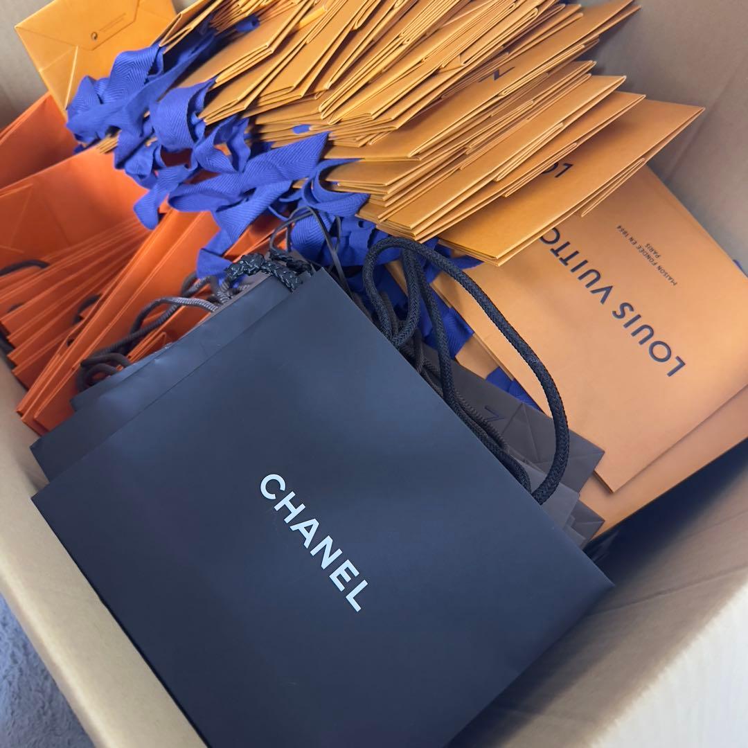 【まとめ買い】高級ブランド紙袋　200枚まとめ　小さめサイズ