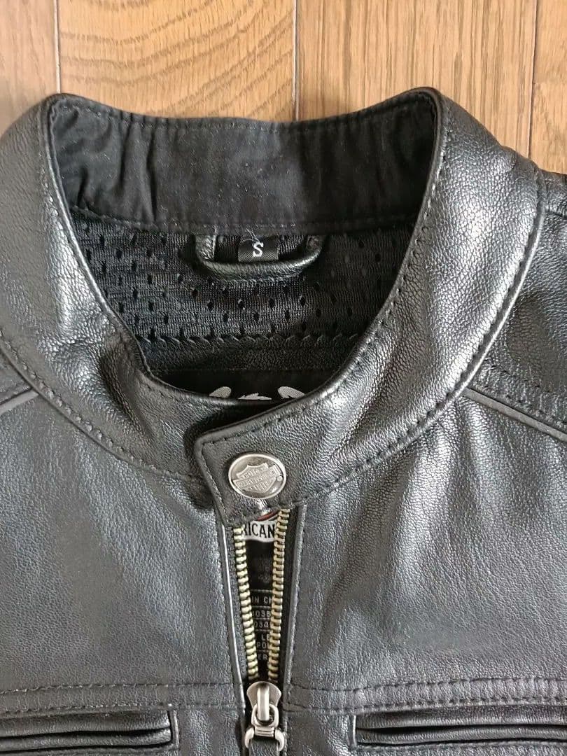 ハーレー本革ブラックレザーシングルライダースジャケットS(日本のM〜Lサイズ程)