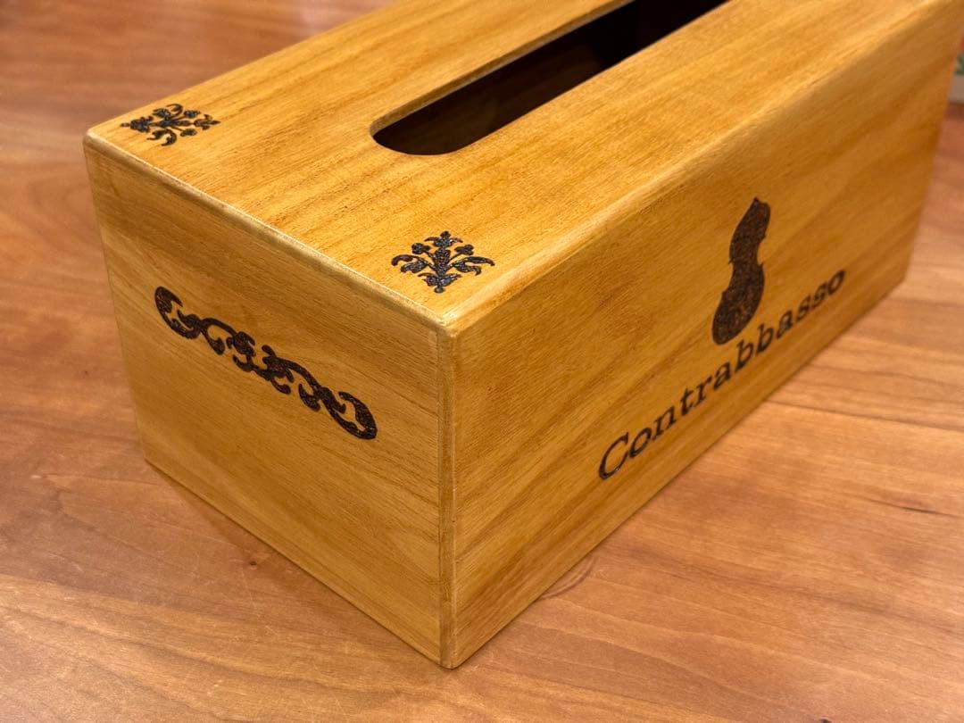 【希少・美品】コントラバス 木製ティシューケース イタリア製