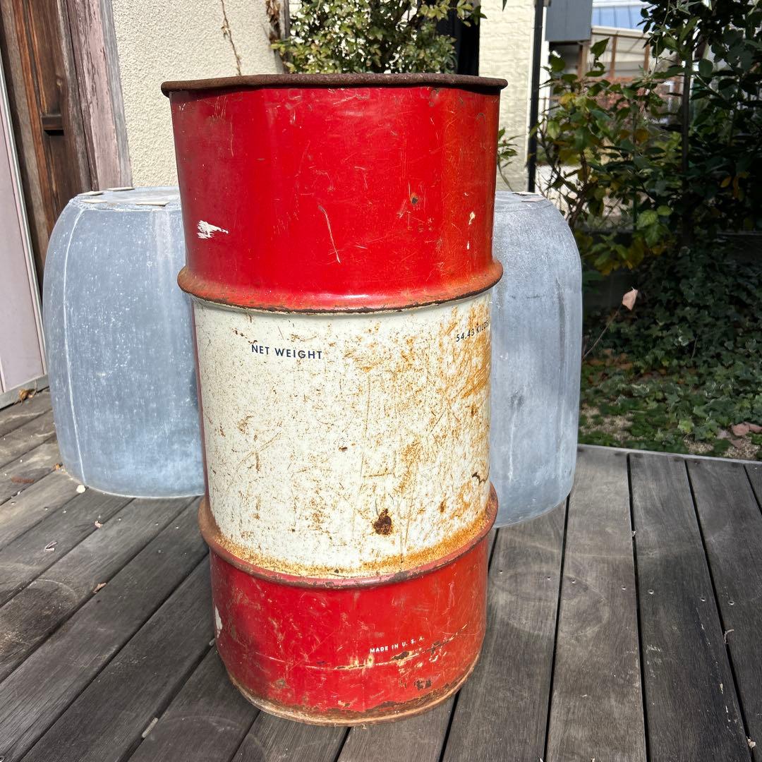 アメリカ雑貨　Esso オイルドラム 120ポンド　小さいドラム缶
