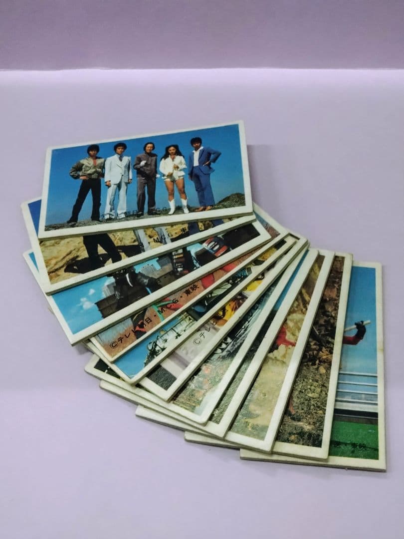 太陽戦隊サンバルカン 根本由美 直筆サイン色紙 & 当時物面子 11種