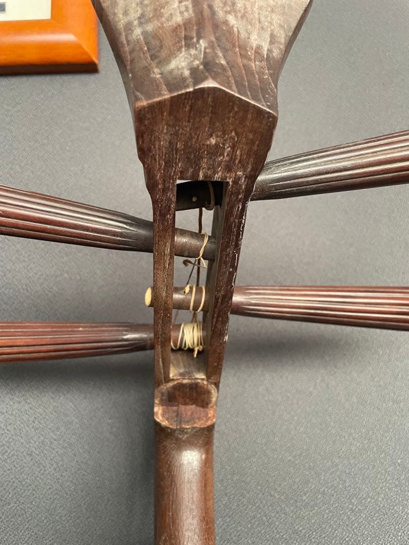 ②レア 筑前琵琶 四弦五柱 マンモス装飾 和楽器 弦楽器