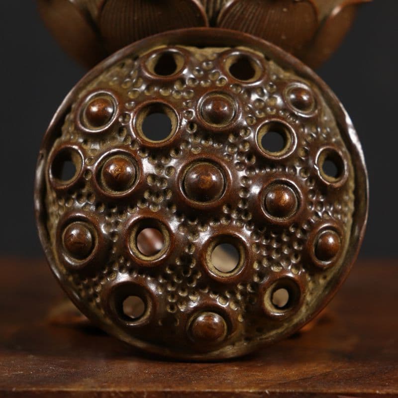 銅製 蘇工蓮華薫香炉 銅香炉 檀香炉 茶台香道具 装飾品 工芸品 置物