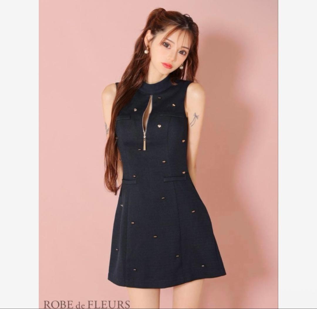 ROBE de FLEURS ローブドフルール ドレス キャバ ミニ　ハート