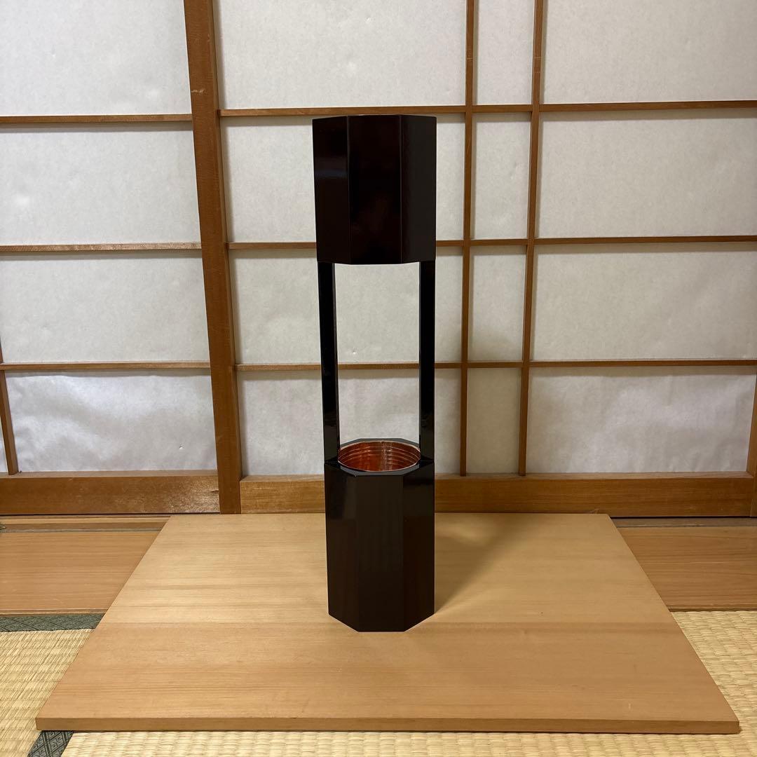 30 お正月限定セール　華道　八角二重切　 二重切り　花器　二重切　華道具　花瓶