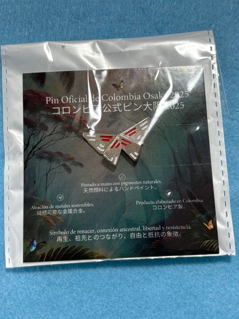 関西万博　コロンビア　ピンバッチ